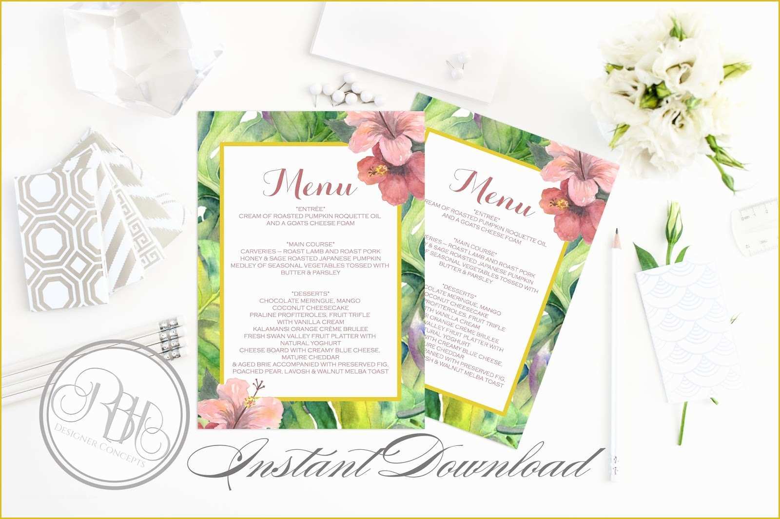 Tropical Menu Template Free Of Tropical Watercolor Design Inspiration Invite Rsvp