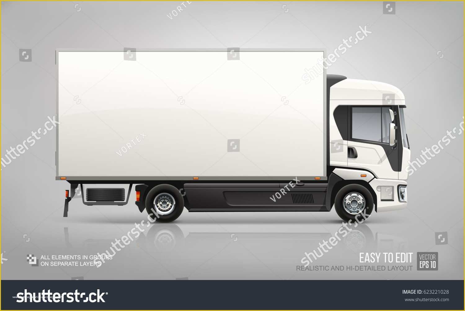 Truck Transport Website Templates Free Download Of Blank Delivery Cargo Truck Vector Mock Stock Vector
