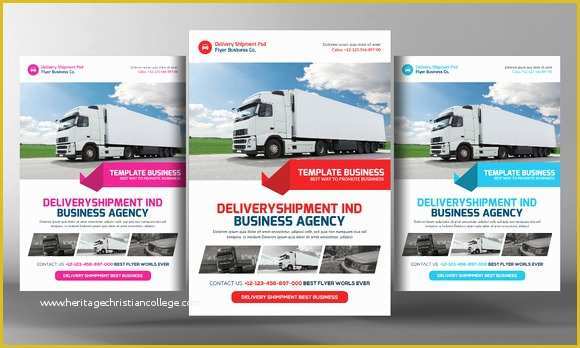 Truck Transport Website Templates Free Download Of Delivery and Shipment Flyer Template Flyer Templates On