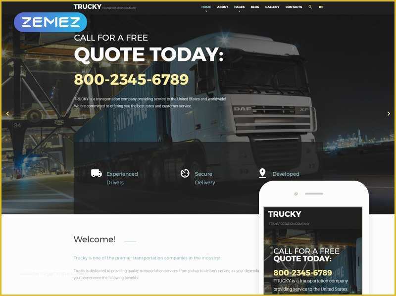 Truck Transport Website Templates Free Download Of Transportation Pany Joomla theme