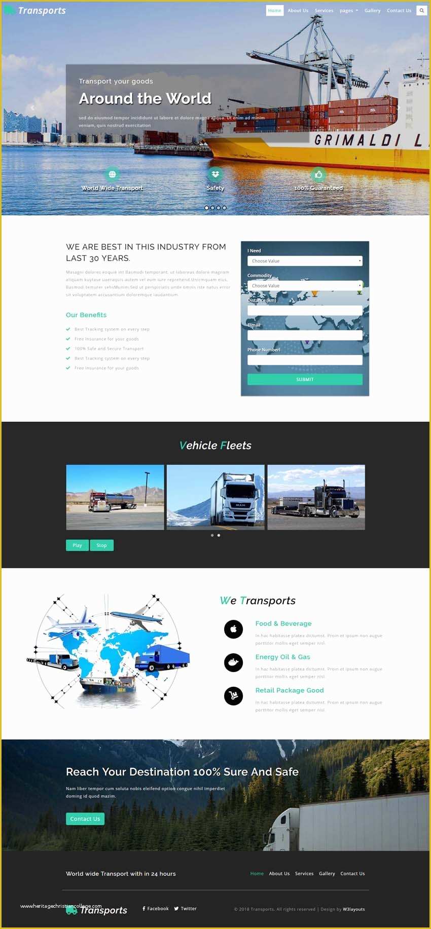 Truck Transport Website Templates Free Download Of Transports Transportation Category Bootstrap Responsive