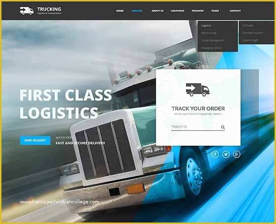 Truck Transport Website Templates Free Download Of Truck Service Responsive Bootstrap theme Template