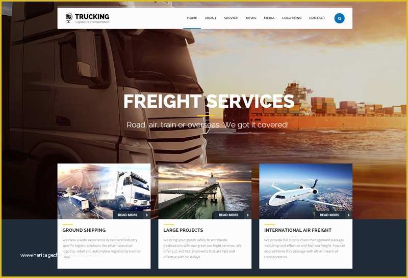 Truck Transport Website Templates Free Download Of Trucking Premium Responsive Transportation Wordpress theme