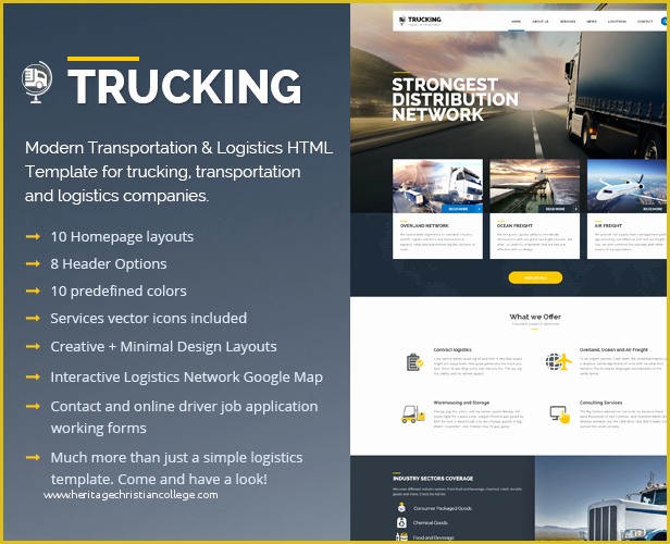 Truck Transport Website Templates Free Download Of Trucking Transportation and Logistics Psd Template by
