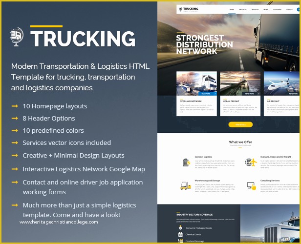 Truck Transport Website Templates Free Download Of Trucking Transportation and Logistics Psd Template by