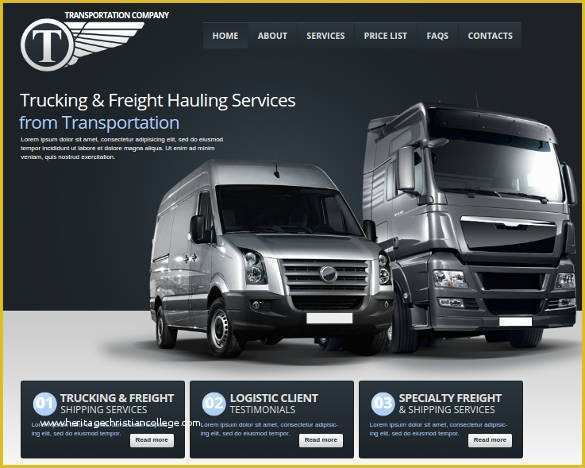 Trucking Transportation &amp; Logistics HTML Template Free Download Of 34 Transportation Website themes & Templates