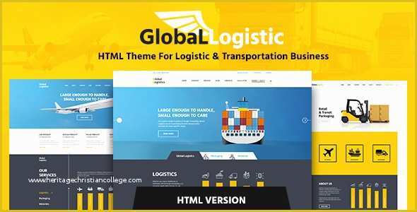 Trucking Transportation &amp; Logistics HTML Template Free Download Of Global Logistics Transportation HTML Template by