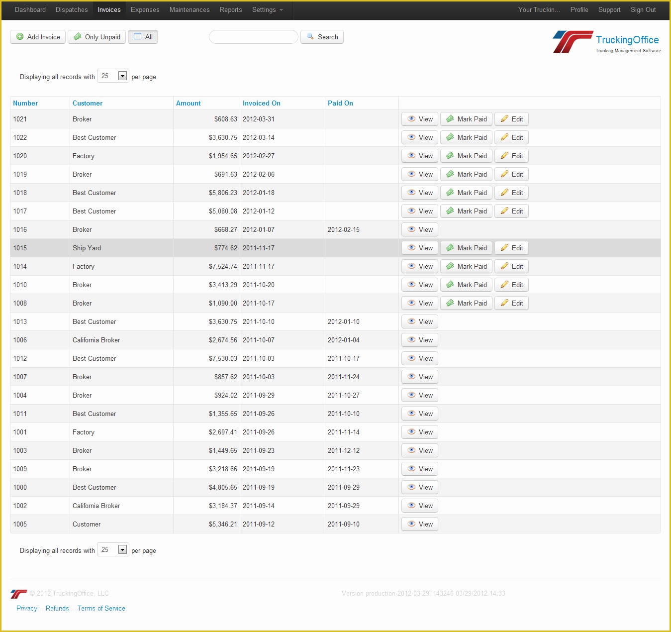 Trucking Transportation &amp; Logistics HTML Template Free Download Of Invoice Record Keeping Template