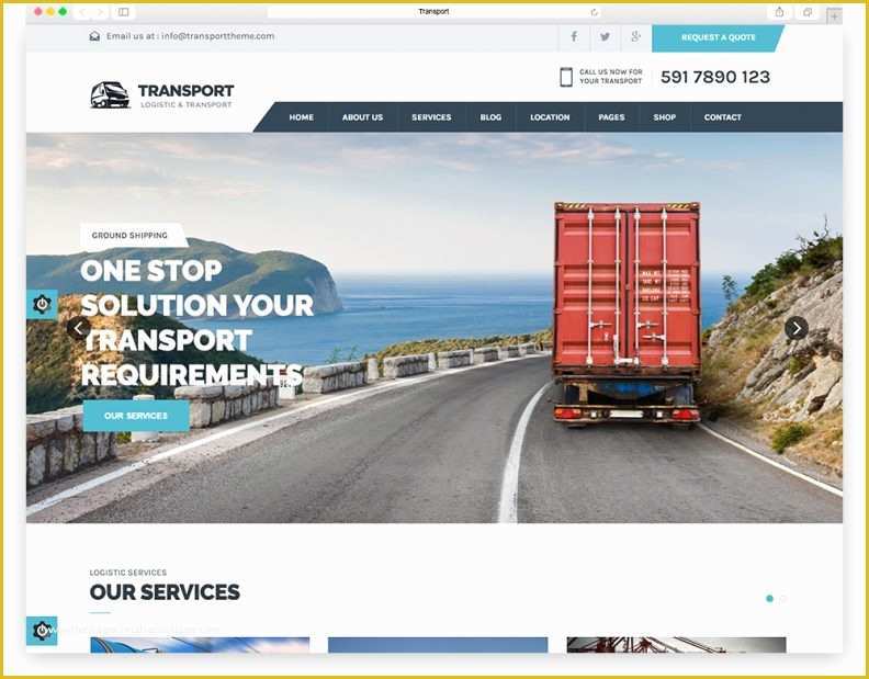Trucking Transportation &amp; Logistics HTML Template Free Download Of top 10 Best Transportation and Logistics HTML Website