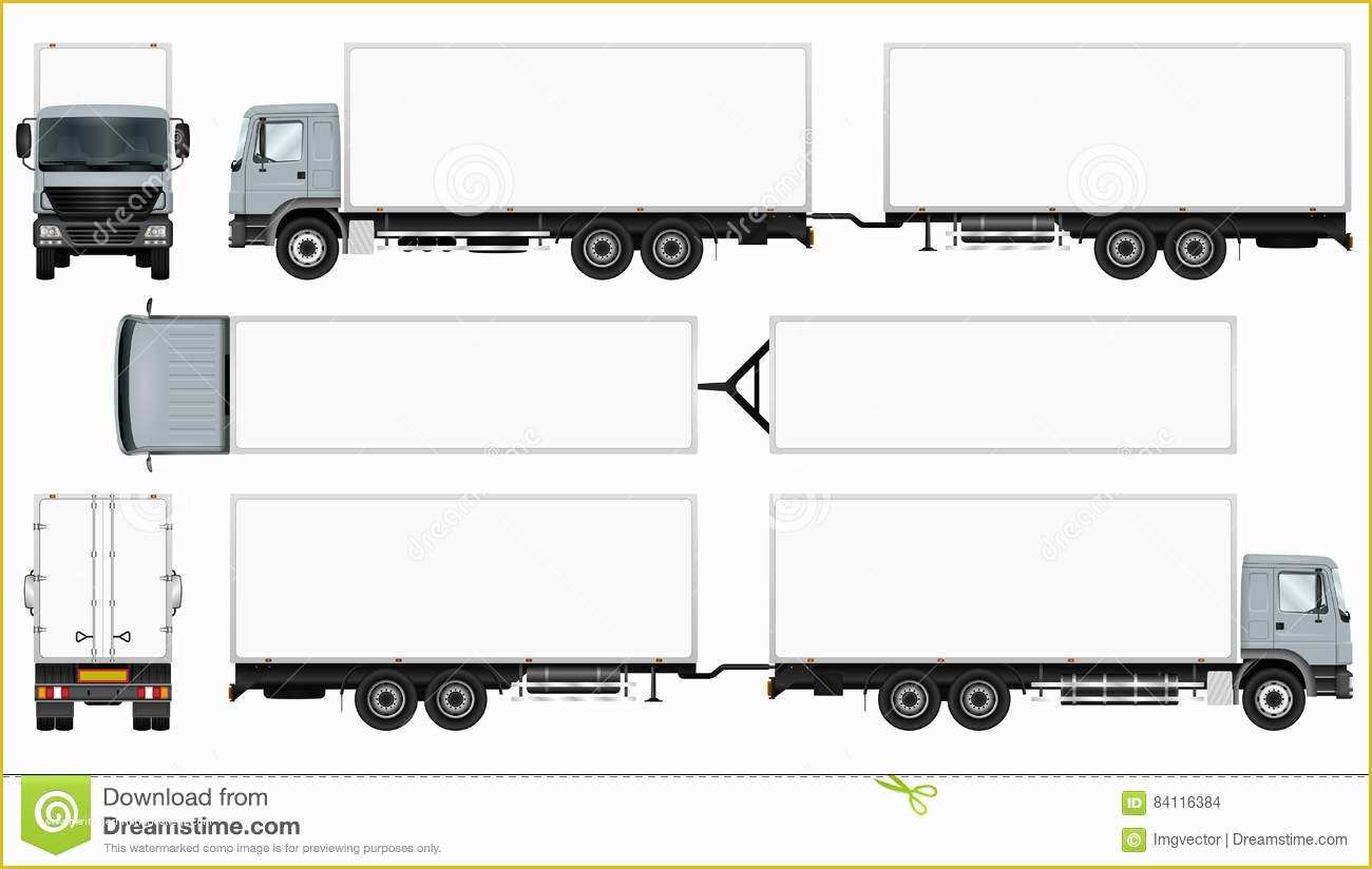 Trucking Transportation &amp; Logistics HTML Template Free Download Of Trailer Cartoons Illustrations & Vector Stock