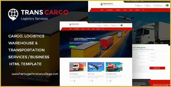 Trucking Transportation &amp; Logistics HTML Template Free Download Of Transcargo Transport & Logistics HTML Template by Pixity