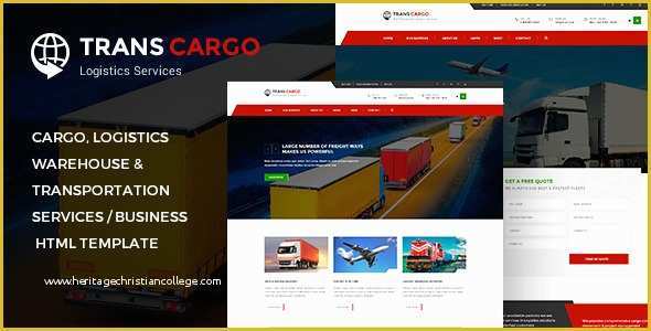 Trucking Transportation &amp;amp; Logistics HTML Template Free Download Of Transcargo Transport &amp; Logistics HTML Template by Pixity