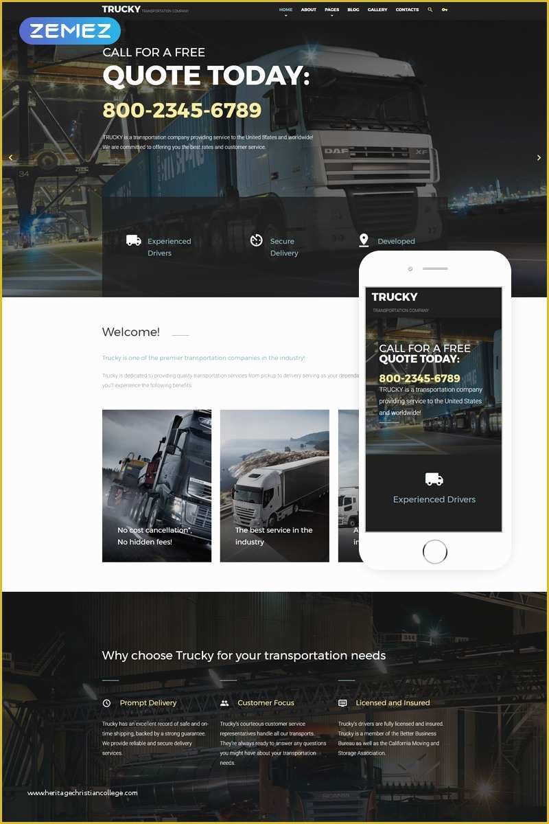 Trucking Transportation &amp; Logistics HTML Template Free Download Of Transportation Pany Joomla theme