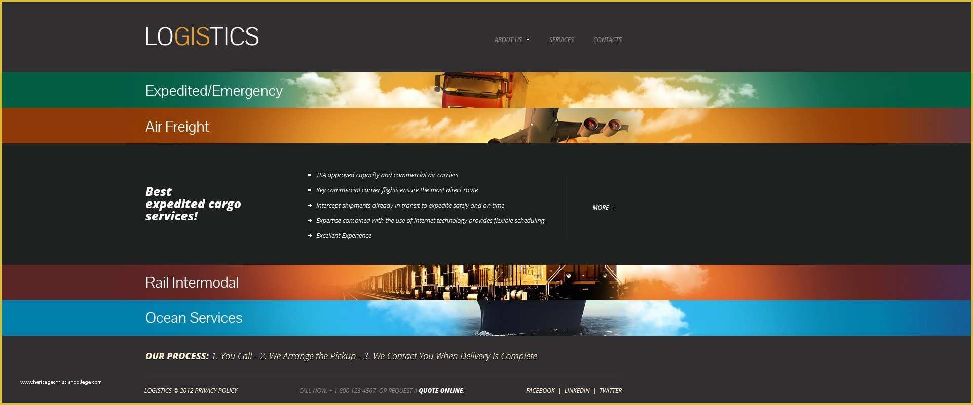 Trucking Transportation & Logistics HTML Template Free Download Of