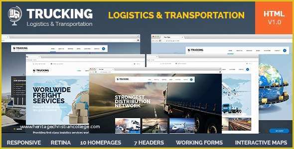 Trucking Transportation &amp; Logistics HTML Template Free Download Of Trucking Transportation & Logistics HTML Template by Pixel