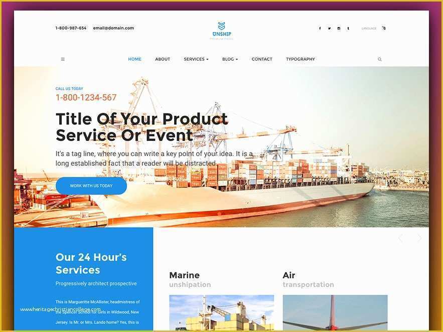 Trucking Transportation &amp; Logistics HTML Template Free Download Of Unship Free Trucking Transportation & Logistics HTML