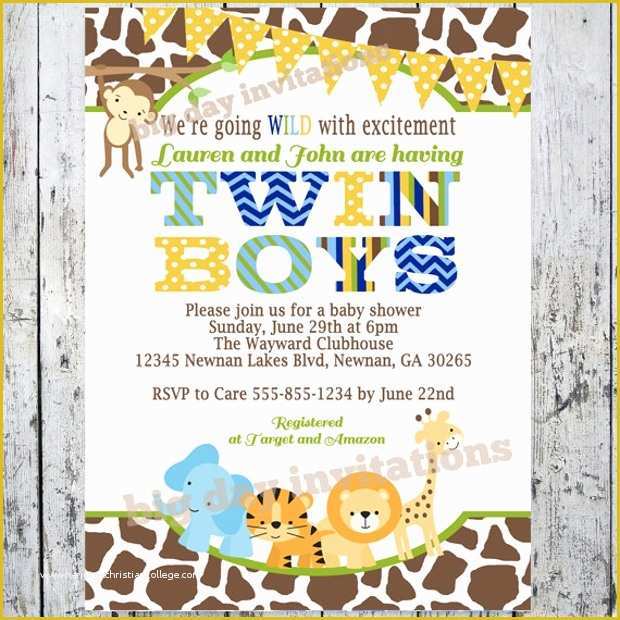 Twin Baby Shower Invitations Templates Free Of 35 Baby Shower Invitations Psd Ai Word Eps