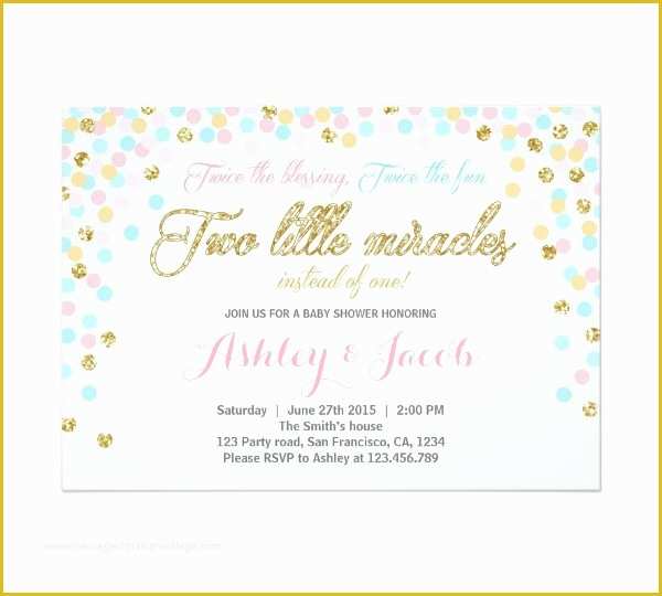 Twin Baby Shower Invitations Templates Free Of 39 Invitation Designs Psd Vector Ai Eps