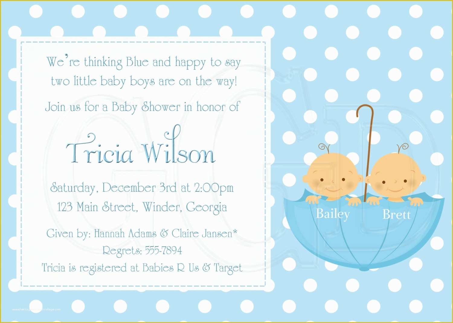 Twin Baby Shower Invitations Templates Free Of Baby Shower Invitations Etiquette