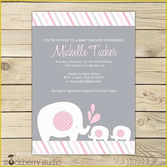 Twin Baby Shower Invitations Templates Free Of Free Printable Girl Baby Shower Invitation