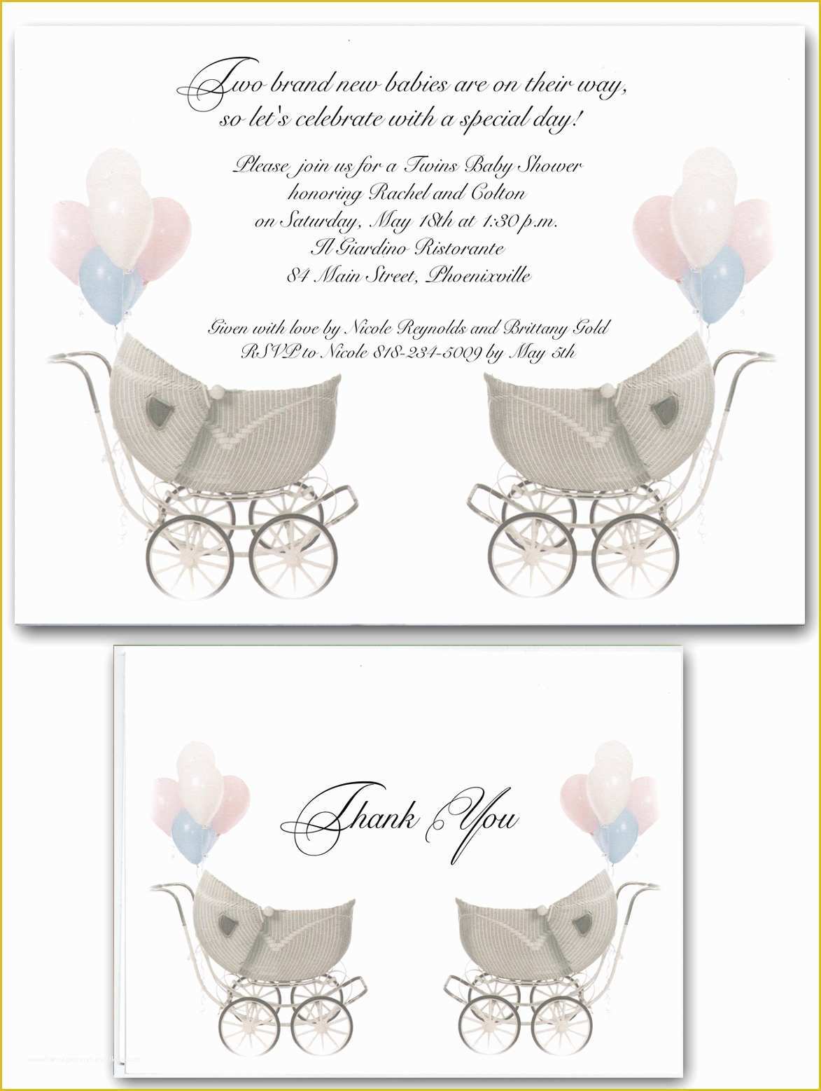 Twin Baby Shower Invitations Templates Free Of Twin Baby Shower Invitation Templates