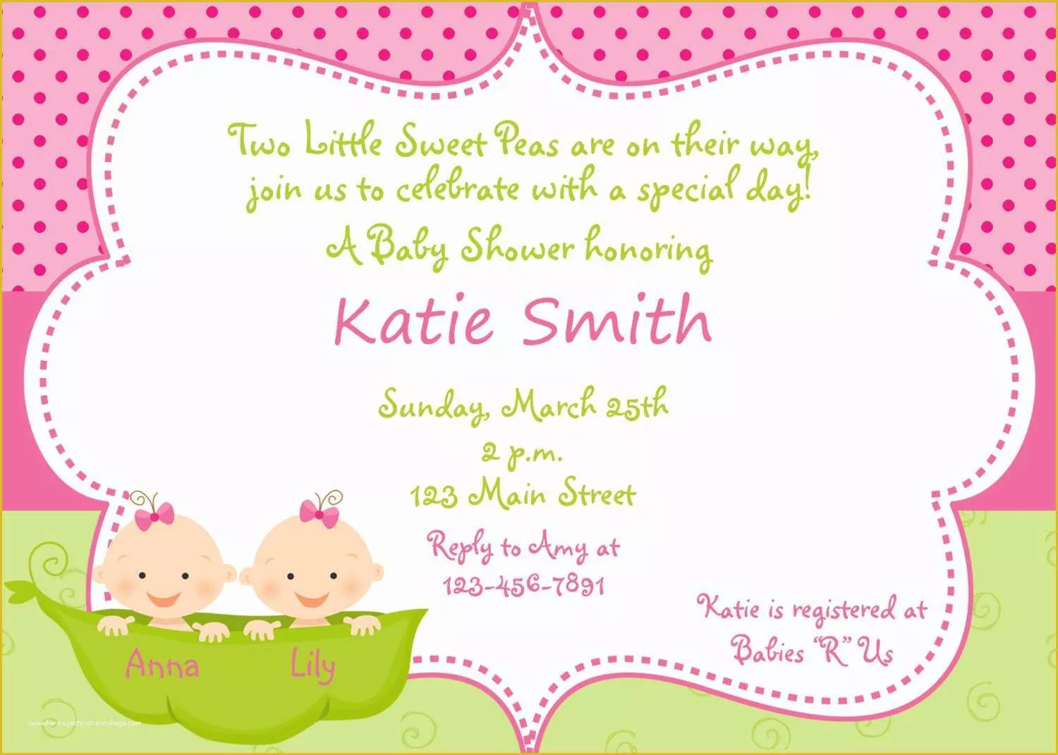 Twin Baby Shower Invitations Templates Free Of Twins Baby Shower Ideas