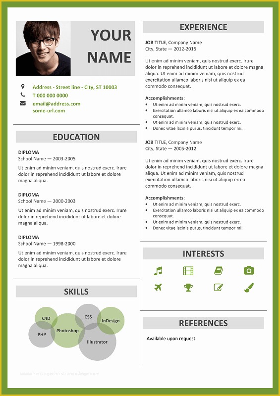 Two Column Resume Template Word Free Of 100 Free Resume Templates [ Psd Word ]