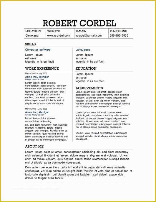 Two Column Resume Template Word Free Of 2 Column Resume Template Resume Sample