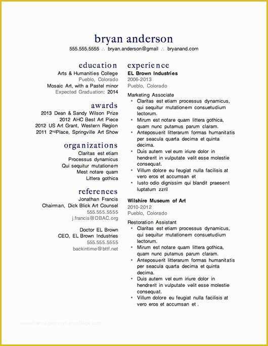 51 Two Column Resume Template Word Free Heritagechristiancollege