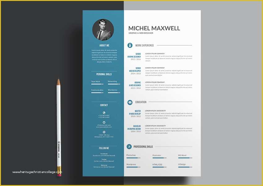 Two Column Resume Template Word Free Of 25 Professional Ms Word Resume Templates with Simple