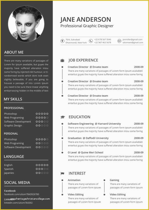 Two Column Resume Template Word Free Of 9 Creative Resume Design Tips with Template Examples