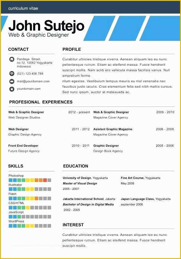 Two Column Resume Template Word Free Of E Page Resume Template Word E Page Pattern Resume