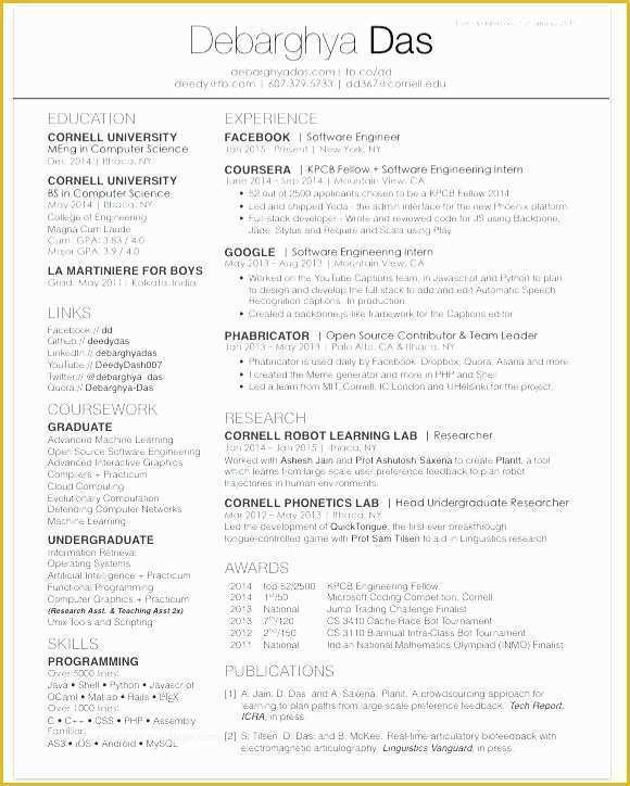 51 Two Column Resume Template Word Free