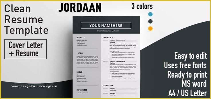 Two Column Resume Template Word Free Of Free Clean Resume Template for Microsoft Word Includes