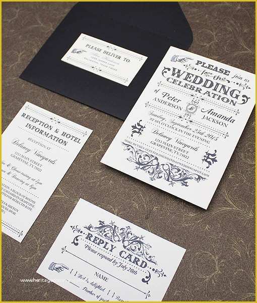 Typography Invitation Template Free Of Old Fashioned Typography Wedding Invitation – Download & Print