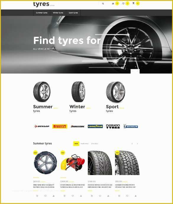 Tyre Website Template Free Download Of 39 E Merce Website themes & Templates