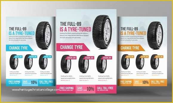 Tyre Website Template Free Download Of Tyre Shop Flyer Template Flyer Templates On Creative Market