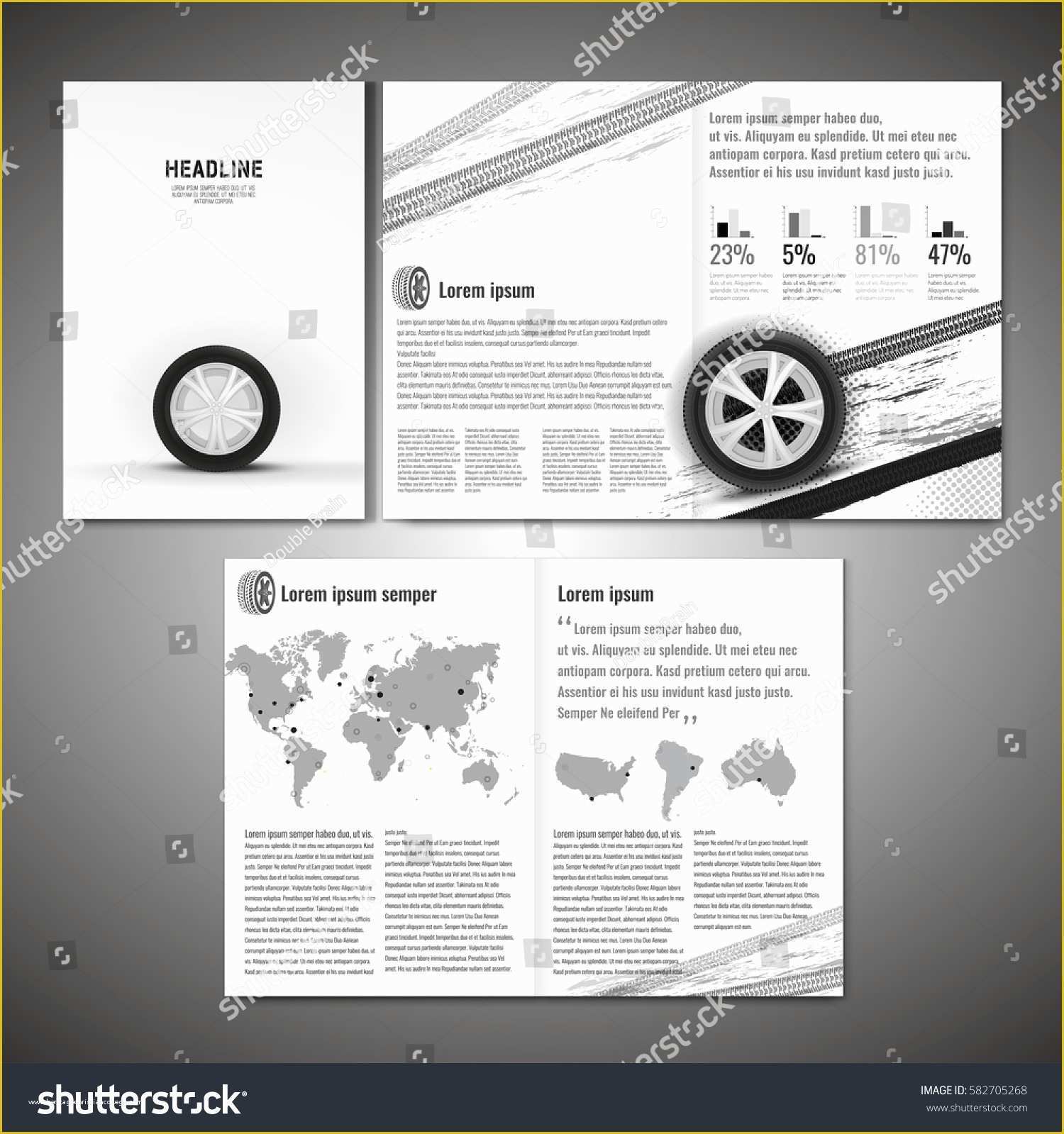 Tyre Website Template Free Download Of Vector Tyre Brochure Template Modern Idea Stock Vector