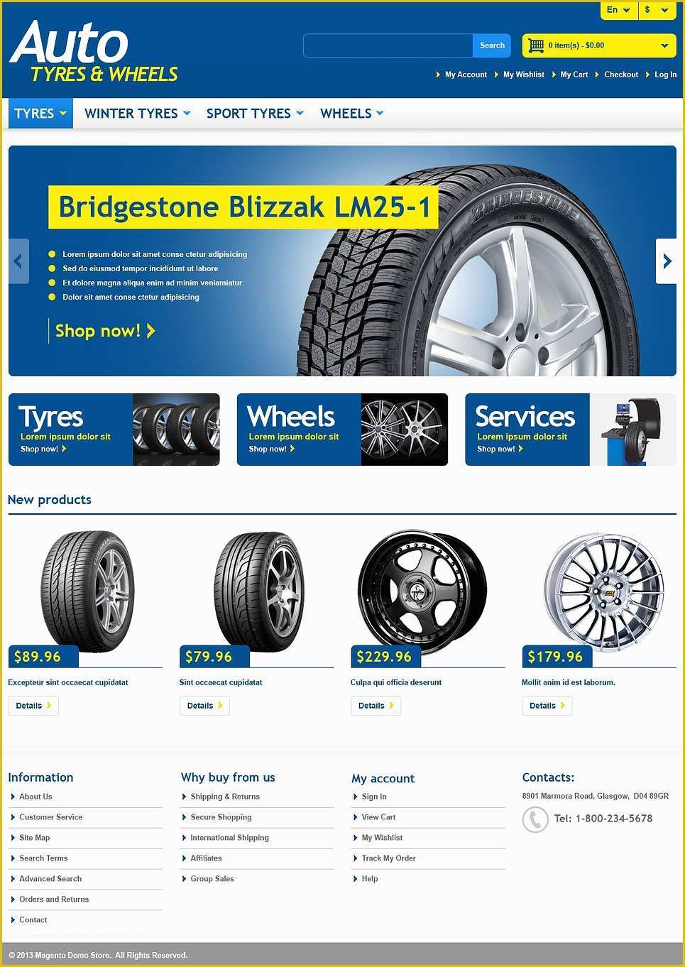 Tyre Website Template Free Download Of Wheels & Tyres Store Magento theme