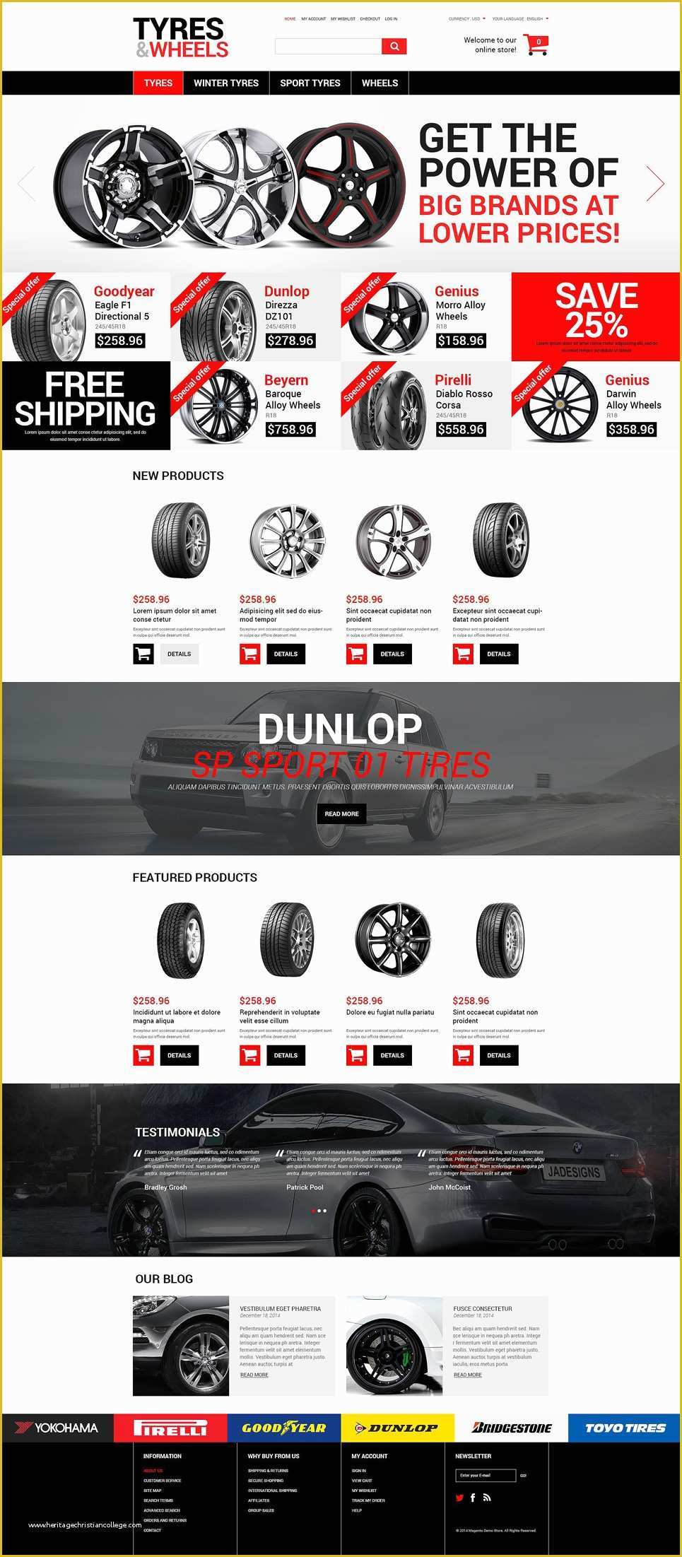 Tyre Website Template Free Download Of Wheels and Tyres Magento theme