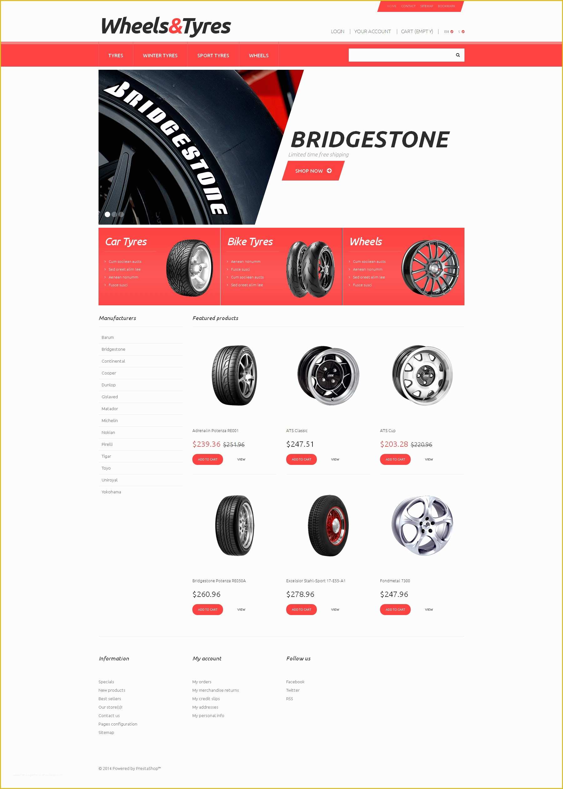 Tyre Website Template Free Download Of Wheels and Tyres Prestashop theme