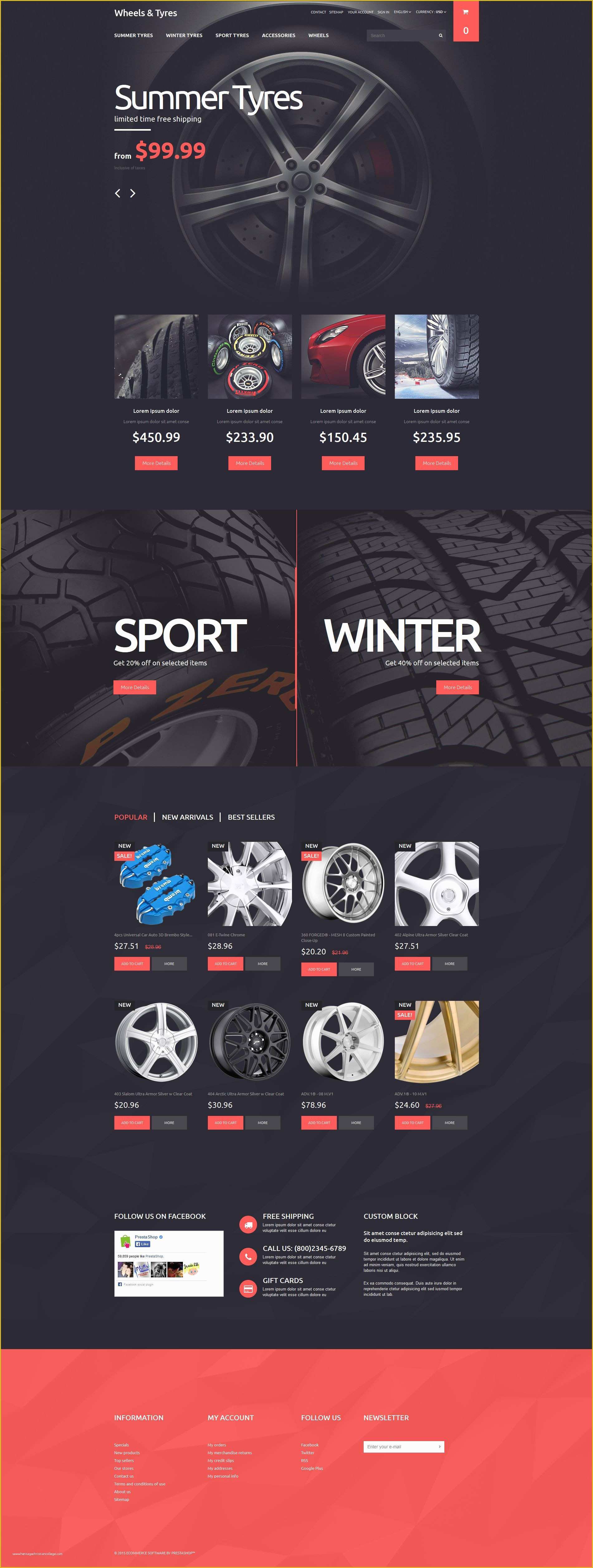 Tyre Website Template Free Download Of Wheels and Tyres Prestashop theme