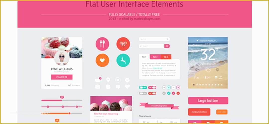 Ui Design Templates Free Of 20 Free Flat Ui Kits & Psd Website Templates