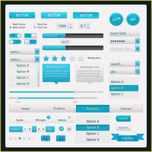 Ui Design Templates Free Of 60 Best User Interface Elements for Download