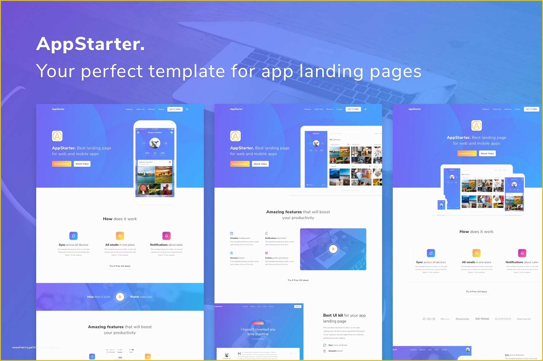 Ui Design Templates Free Of Appstarter Ui Kit HTML5 Responsive Website Template