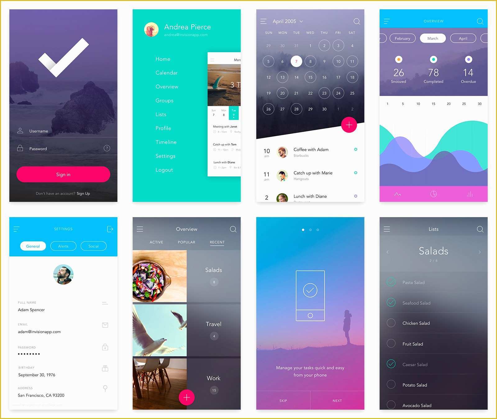 Ui Design Templates Free Of Material Design Ui Kit Flat Ui Design 100 App Screens