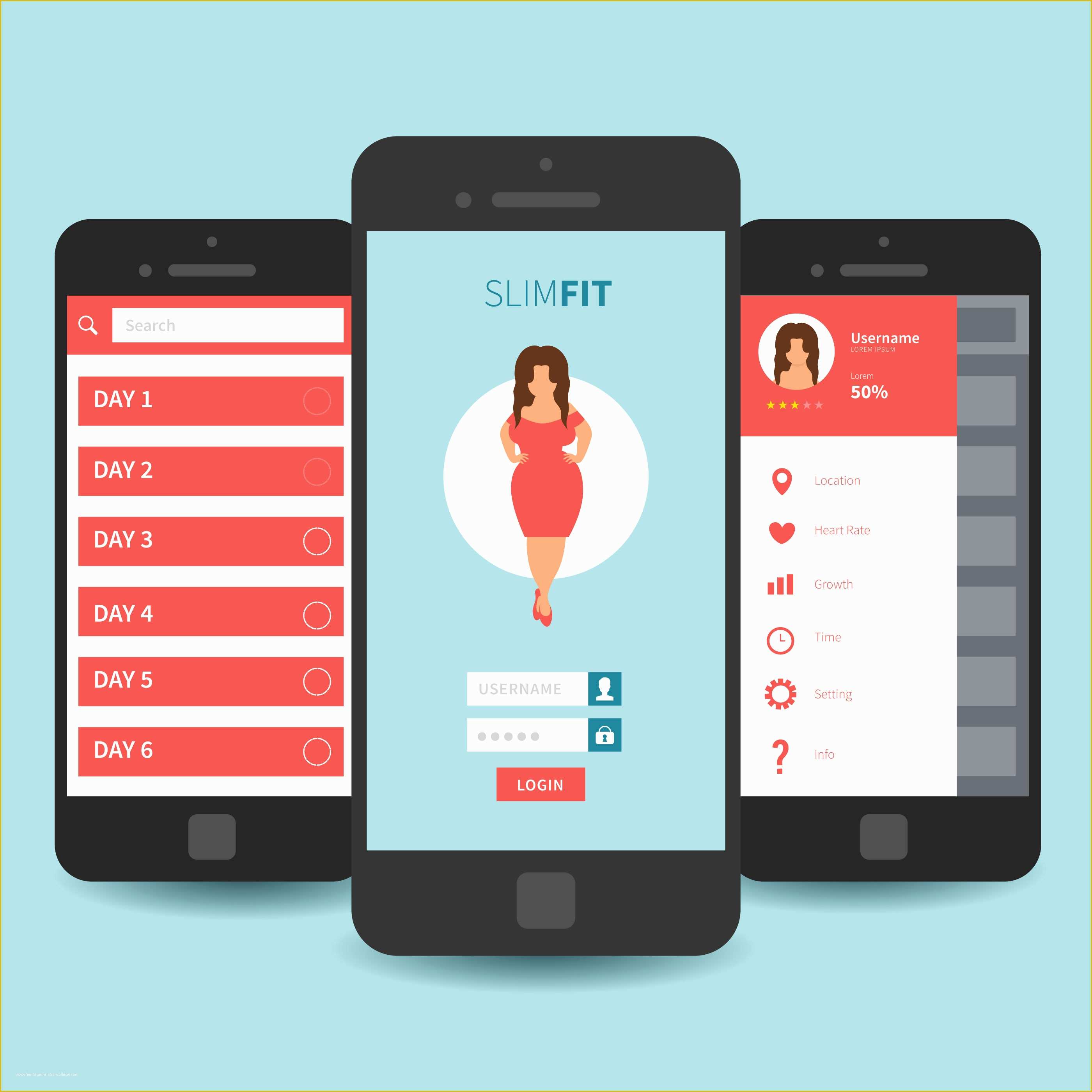 Ui Design Templates Free Of Mobile App Ui Template Design Download Free Vector Art