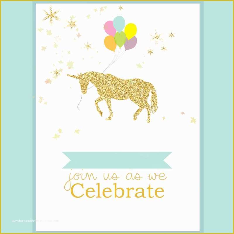 Unicorn Party Invitations Free Template Of 8 Magical Unicorn Birthday Invitations