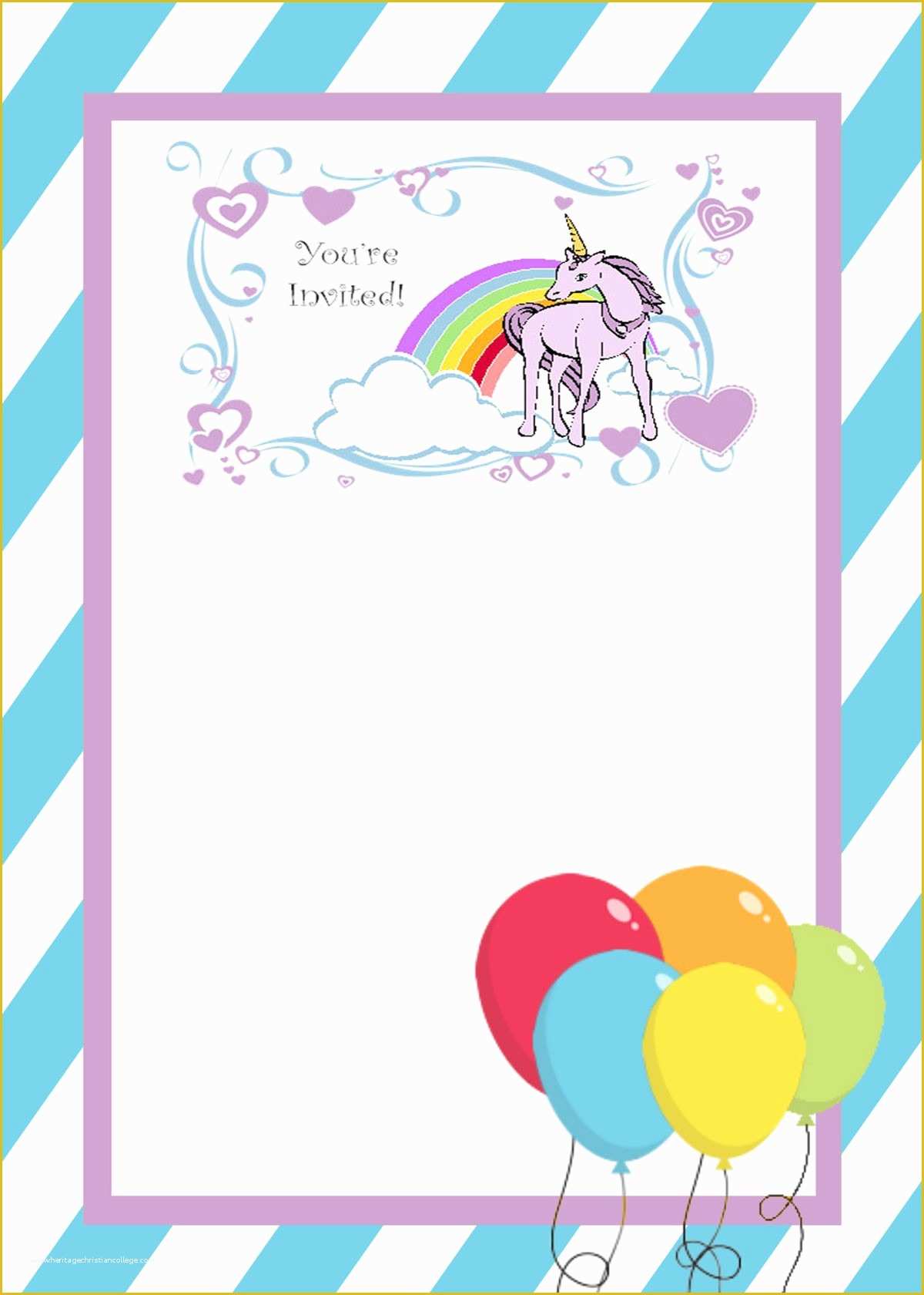 Unicorn Party Invitations Free Template Of How You Can Make First Birthday Invitations Special