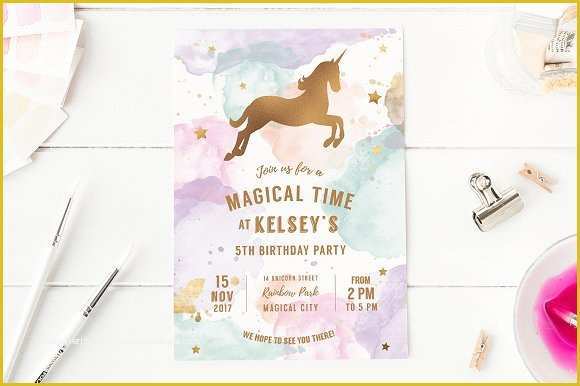 Unicorn Party Invitations Free Template Of Unicorn Birthday Party Invite Invitation Templates On
